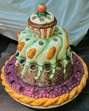 Department 56 Cupcake / Pie Birthday Candle Holder Cake Topper - Sucker Holder