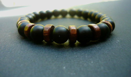 Bracelet perles agate mate - perles,