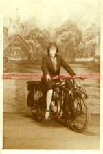 Moto à moteur JAP 350 1928 : Carte Postale Moto Postcard Motorcycle #0602