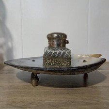 ancien encrier en metal