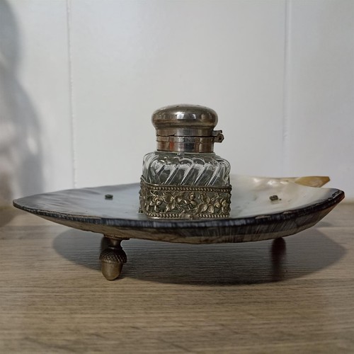 Ancien encrier metal - ancien, en