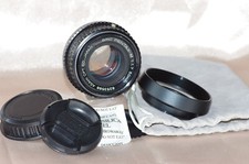EXCELLENT objectif standard 50mm 1,7 PENTAX PK bouchons, pare-soleil, housse-TBE