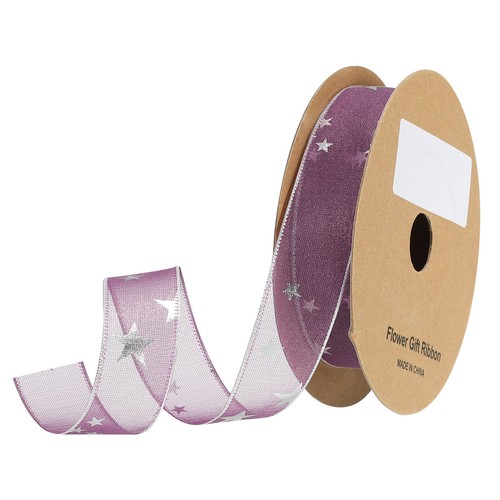 25mm 18m étoile - organza, ruban