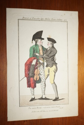 Gravure couleur xix costume - couleur,
