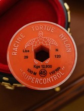 Bobine fil nylon Tortue ancien accessoire pêche vintage collection rétro déco