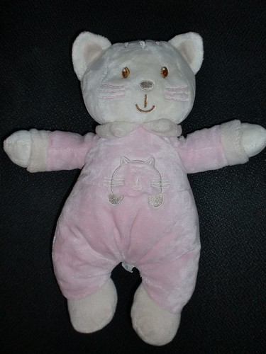 Doudou peluche chat rose - peluche, vetir