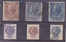 ITALIE LOT 6 TIMBRES ANCIENS syracuse  rare de collection