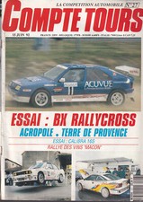 COMPTE TOURS N°61 R12 GORDINI PROPULSION / ZX TROPHEE / SEAT GR. N / ROC MOTEUR