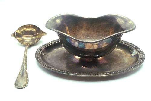 Saucière métal argenté - saucière,