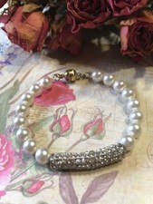 Bracelet perles Majorque blanc