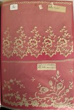 DENTELLE ANCIENNE DE BRUGES SUR CARTON 21 CM SU 27cm sur 29 cm  N° 02