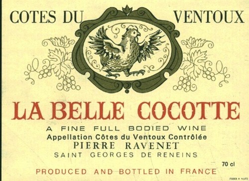Etiquette vin belle - de, la