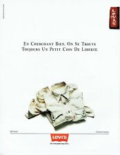 Publicité Advertising 029  1991  les  vetements Levi's chemise Western