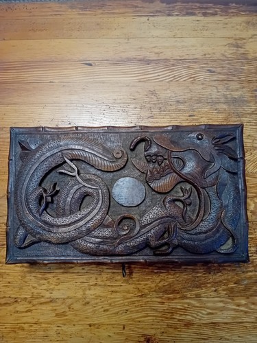 Boite dragon bois exotique - boite,