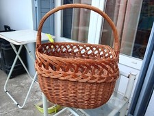 Panier De Marché Courses en Osier Rotin Vintage