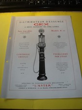 DEPLIANT TECHNIQUE D EPOQUE POMPE A ESSENCE GEX R 11  satam boutillon themis