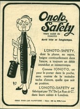 Publicité ancienne stylo plume Onoto Safety 1915 issue de magazine