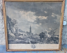 Joseph VERNET ( 1714-1789) Après l' Orage Gravure   Balechou Vers 1750 Cadre 18e