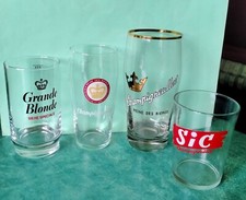 4 Verres biére Champigneulles 1 émaillé