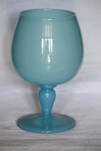 Verre coupe opaline - , bleue