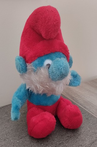 Peluche grand schtroumpf cm - peluche,