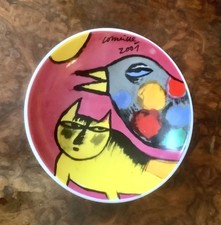 Guillaume Corneille - COBRA - coupe chat et oiseau - signée 2001