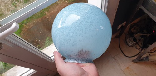 Globe luminaire bleu verre - luminaire,