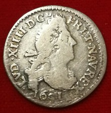 rareté ! ♦ louis XIV ♦ 4 Sols aux deux L ♦ 1691 S Couronné ♦ Troye ♦ ARGENT RARE