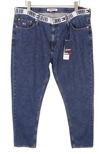 Tommy Hilfiger Dad Hommes Jean W36/L32 Bleu Standard Fuseau Droit Braguette Zip