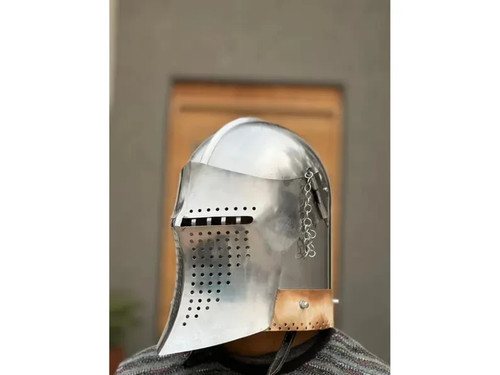 Casque médiéval barbuta 18ga - casque,