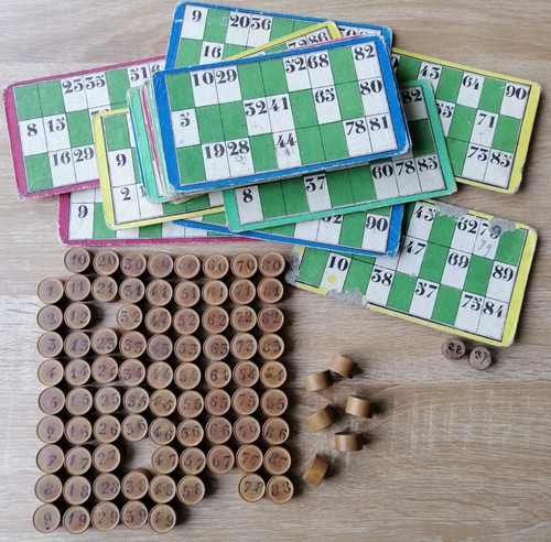 Ancien jeu loto - loto, cartes)