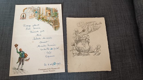 Menus champagne mumm 1947 et - mumm,