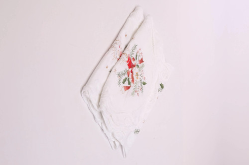 Nappe noël blanche - noël, coton