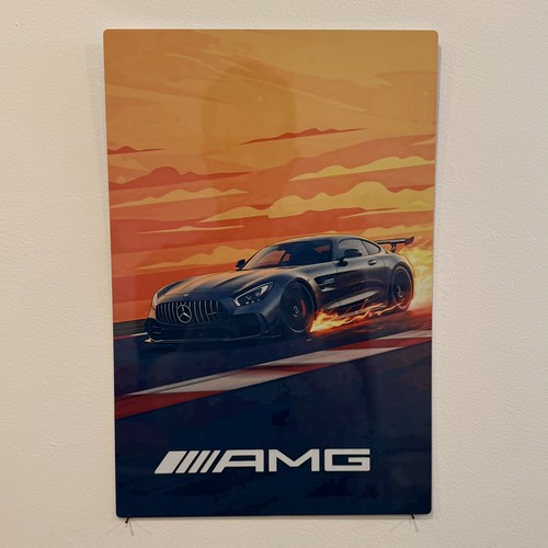 Plaque métal mercedes amg - métal,