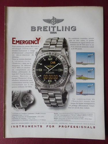 1997 pub montre breitling - montre,