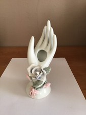 baguier  porte bijoux en forme de main blanche  Vintage