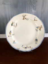 PLAT ROND EN FAÏENCE DE GIEN, " LE CIRQUE " ( D 29 cm ) (lot n°1)