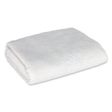 Housse de matelas éponge jacquard barre transversale PERLA