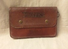 POSTES AUTHENTIQUE SACOCHE POSTIER POCHETTE ANCIENNE CUIR ANNEES 1950 1960