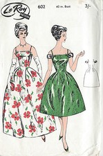 Patron De Couture Vintage Années 1950 B40 Robe (1324)