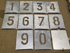 Pochoir chiffres type US ancien 70 mm Deco panneaux French stencils WW2