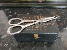 Pince à sucre, manche argent