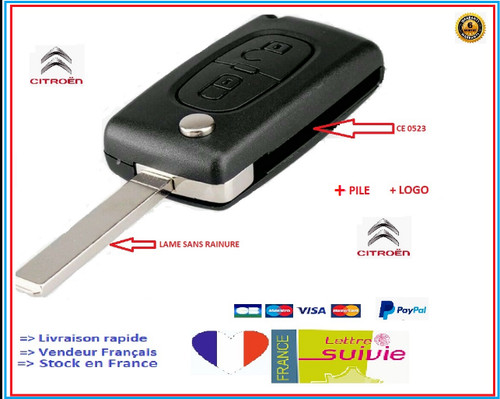 Coque clé plip - boitier, 2bt