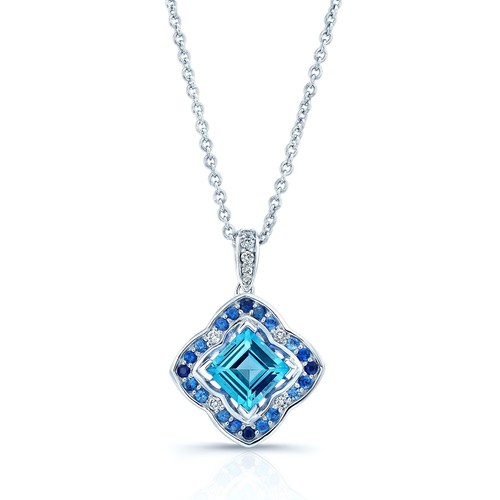 14k blanc princesse topaze - 14k, or