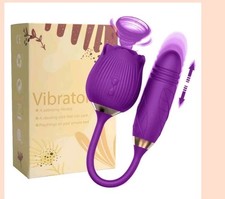 Rose Succion Gode Télescopique Va Et Vient Vibrant Sextoy Double Stimulation 