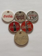 Lot X 6 Jetons De Caddie Différents Thème Coca Cola, Light, Buvez Coke Bouteille