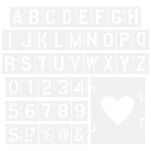 Pochoirs lettres alphabet - lettres, l'alphabet