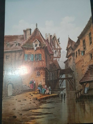 Belle plaque porcelaine - belle,