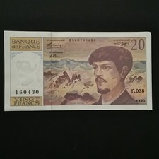 BILLET 20 FRANCS DEBUSSY 1993