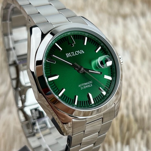 Bulova surveyor 39mm green - bulova,